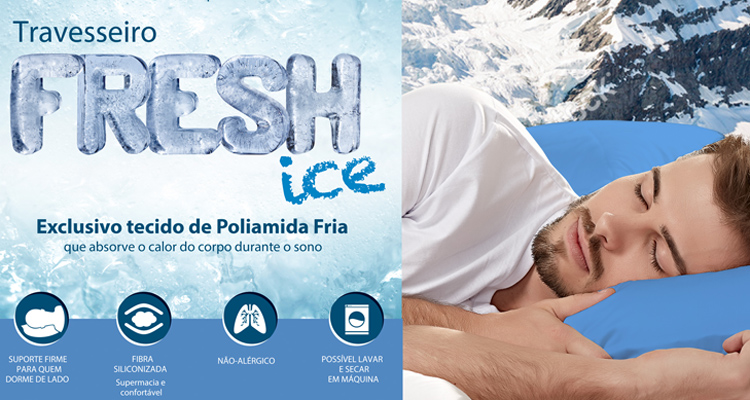 Travesseiro Fresh Ice: para quem sente calor à noite
