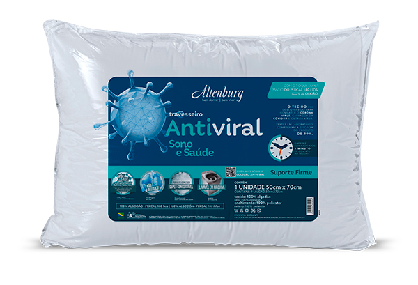 Lançamos o 1º travesseiro com tecnologia antiviral para o COVID-19