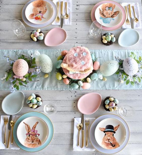 adereços para decorar a mesa de pascoa