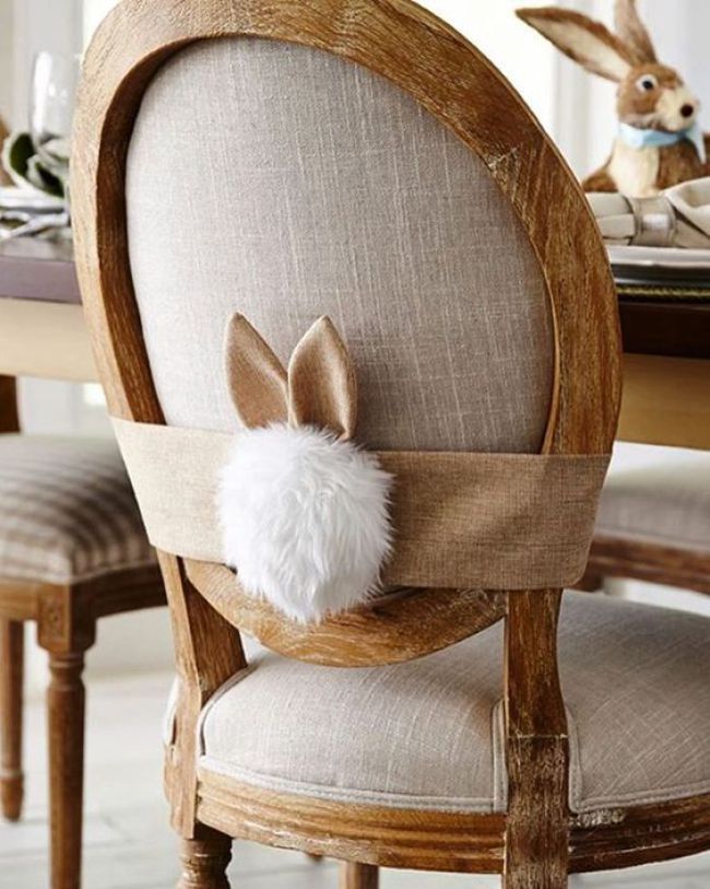 cadeira para decorar a mesa de pascoa