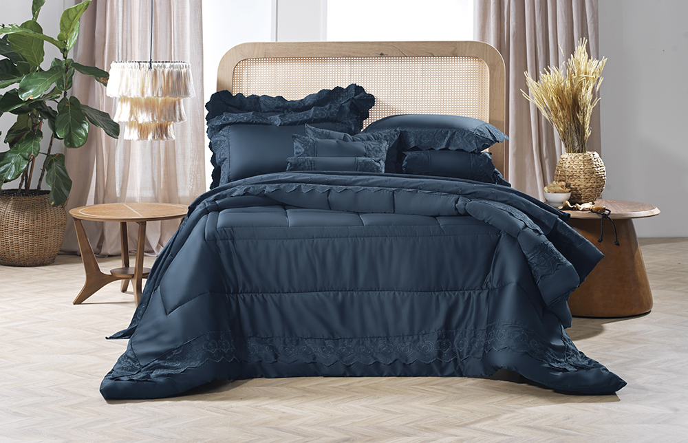 roupa de cama 300 fios rosa lunar dark blue altenburg edredon coberta travesseiro fronha lençol