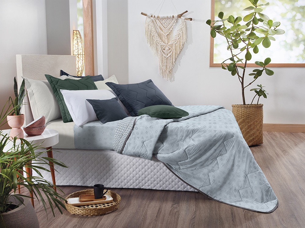 roupa de cama Geo Sign Conectada 180 fios altenburg edredon coberta travesseiro fronha lençol