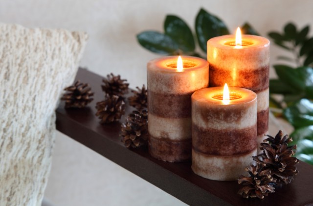 velas no quarto mais aconchegante